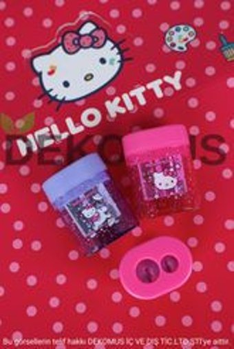 Dekomus Hello Kitty Manuel Plastik Kalemtıraş Sarı 2 Adet