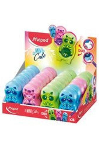 Maped 049113 Mini Cute Manuel Plastik Kalemtıraş Sarı 24 Adet