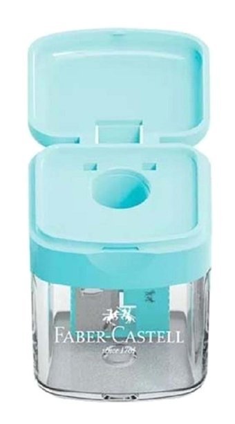 Faber-Castell Mini Box Manuel Plastik Kalemtıraş Gri 2 Adet