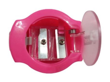Mikro Kapaklı Manuel Plastik Kalemtıraş Pembe 2 Adet