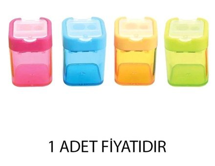 Südor K-T09 Kapaklı Manuel Plastik Kalemtıraş Siyah
