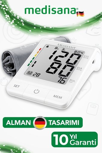 Medisana 51174 2 Kullanıcı 240 Ölçüm Hafızalı Konuşan Dijital Koldan Tam Otomatik Tansiyon Aleti