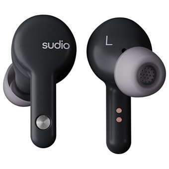 Sudio A2 Su Geçirmez 4 Mikrofonlu 5.2 Silikonsuz Gürültü Önleyici Kablosuz Kulak İçi Bluetooth Kulaklık Siyah