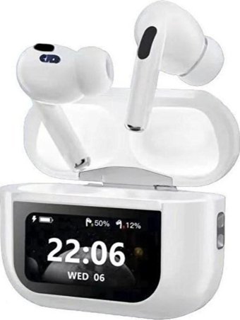 Schitec A88 Pro 5.0 Silikonlu Gürültü Önleyici Kablosuz Kulak İçi Bluetooth Kulaklık Beyaz