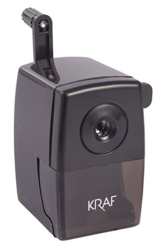 Kraf Kollu Masaüstü Manuel Metal Kalemtıraş Kırmızı