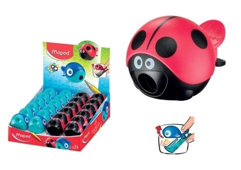 Maped 018113 Croc Croc Easy Manuel Plastik Kalemtıraş Lacivert 24 Adet