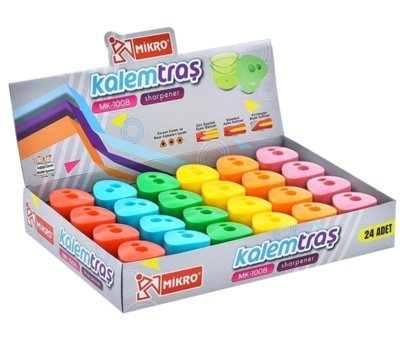 Mikro Manuel Plastik Kalemtıraş Yeşil 24 Adet