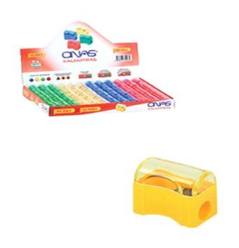 Onas NS-2062 Kapaklı Manuel Plastik Kalemtıraş Bej 72 Adet