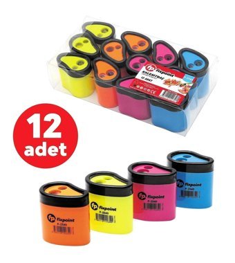 Fixpoint P-2340 Manuel Plastik Kalemtıraş Beyaz 12 Adet