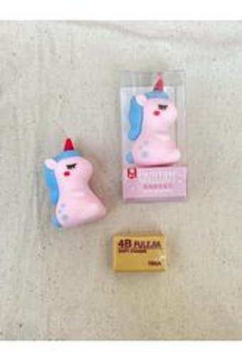Planet Butik Unicorn Silgili Manuel Plastik Kalemtıraş Mavi