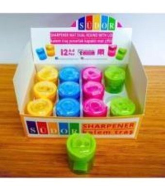 Südor K-T08 Kapaklı Manuel Plastik Kalemtıraş 12 Adet