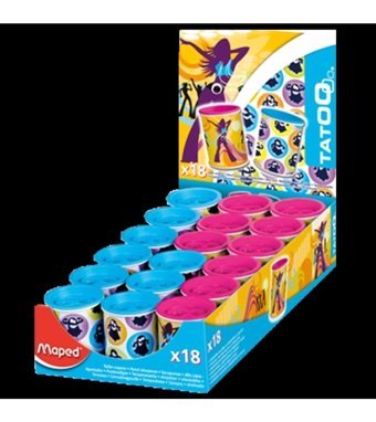 Maped 044111 Canette Tatoo Manuel Metal-Plastik Kalemtıraş 18 Adet