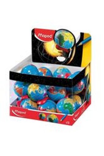 Maped 051111 Dünya Küresi Manuel Plastik Kalemtıraş Mavi