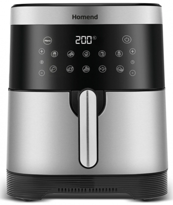 Homend Airfryday 2512H XXXL Airfryer 9 lt Yağsız Sıcak Hava Fritözü Inox