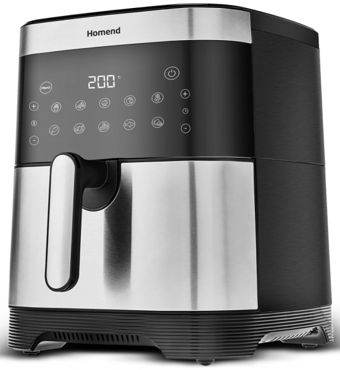 Homend Airfryday 2512H XXXL Airfryer 9 lt Yağsız Sıcak Hava Fritözü Inox