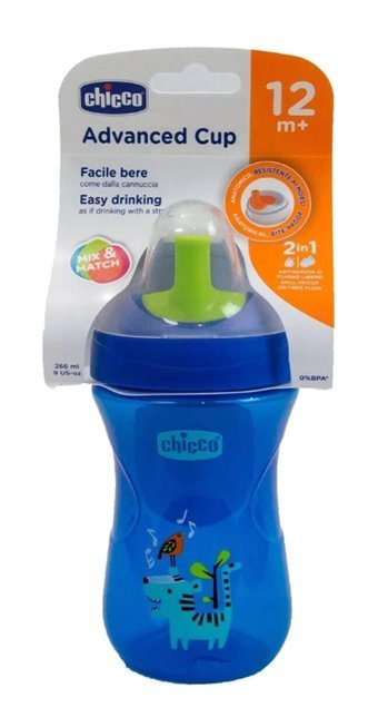 Chicco Kulpsuz 12 Ay+ 266 ml Alıştırma Bardağı Mavi