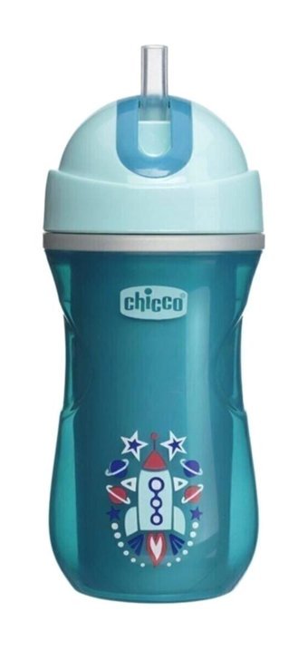 Chicco Pipetli Akıtmaz Kulpsuz 14 Ay+ 266 ml Alıştırma Bardağı Mavi