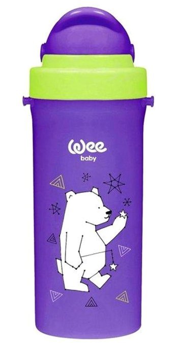 Wee Baby Pipetli Akıtmaz Kulpsuz 6 Ay+ 300 ml Alıştırma Bardağı Mor