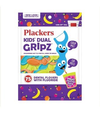 Plackers Kid's Dual Aromasız 75 Adet Diş İpi