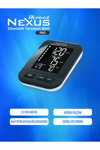 Direct Nexus Bp105 2 Kullanıcı 180 Ölçüm Hafızalı Dijital Koldan Tam Otomatik Tansiyon Aleti