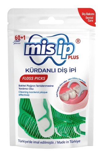 Mis İp Plus Aromasız Kürdanlı 61 Adet Diş İpi