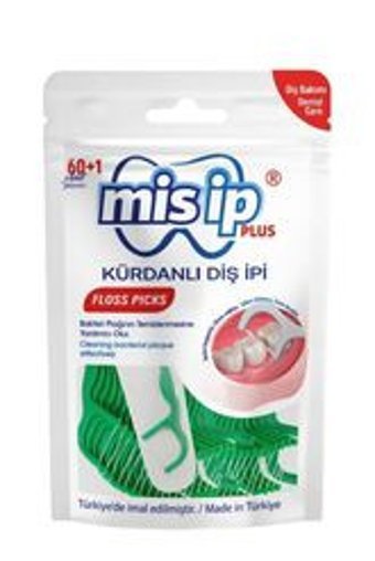 Mis İp Plus Aromasız Kürdanlı 61 Adet Diş İpi