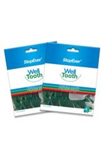 Stopever Well Tooth Aromasız Kürdanlı Mumlu 2x150 Adet Diş İpi