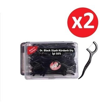 Dr.Black Aromasız Kürdanlı 50x2 Adet Diş İpi