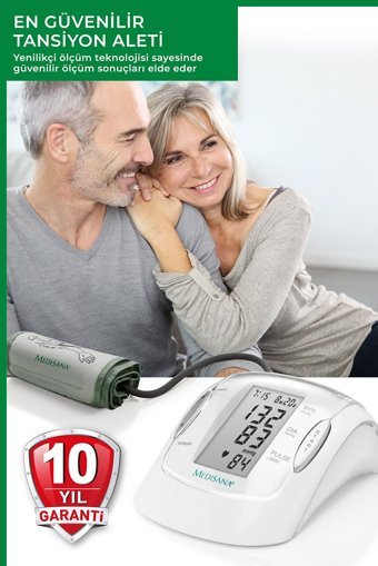 Medisana 51047 2 Kullanıcı 198 Ölçüm Hafızalı Konuşan Dijital Koldan Tam Otomatik Tansiyon Aleti