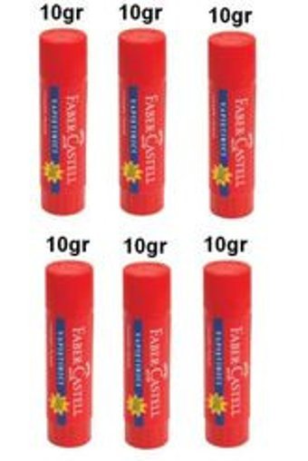 Faber Castell Kokusuz 10 gr 6'lı Jel Hızlı Yapıştırıcı