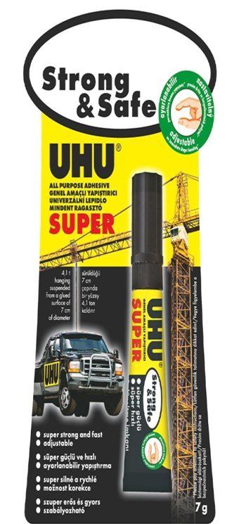 Uhu 39370 Kokusuz 7 gr Tekli Jel Hızlı Yapıştırıcı