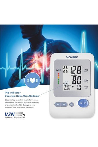 Vzn 1304 4 Kullanıcı 120 Ölçüm Hafızalı Dijital Koldan Tam Otomatik Tansiyon Aleti