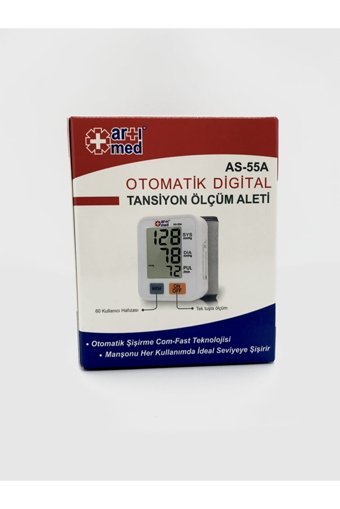 Artimed As-55B 60 Ölçüm Hafızalı Konuşan Dijital Bilekten Tam Otomatik Tansiyon Aleti