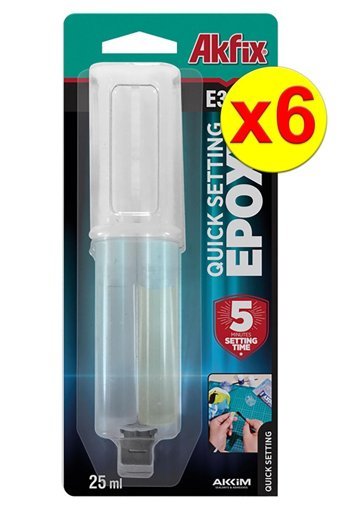 Akfix E340 Kokusuz 25 ml 6'lı Jel Hızlı Yapıştırıcı