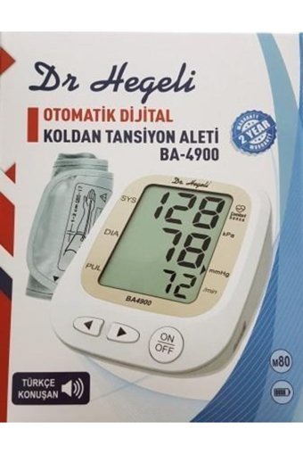 Dr Hegeli Ba-4900 1 Kullanıcı 80 Ölçüm Hafızalı Konuşan Dijital Koldan Tam Otomatik Tansiyon Aleti
