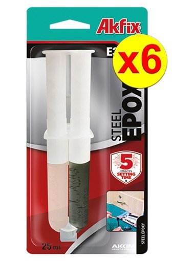 Akfix E350 Kokusuz 25 ml 6'lı Jel Hızlı Yapıştırıcı