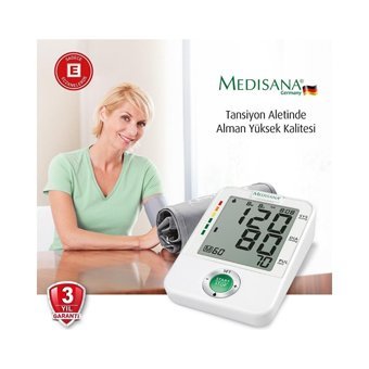 Medisana 99143 2 Kullanıcı 240 Ölçüm Hafızalı Konuşan Dijital Koldan Tam Otomatik Tansiyon Aleti