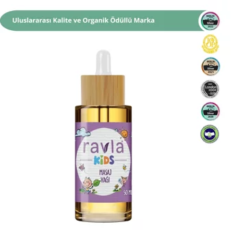 Ravla Organik Avokadolu Tatlı Bademli Lavantalı Zeytinyağlı Bebek Masaj Yağı 50 ml