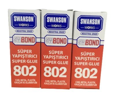 Swanson Works 802 Kokusuz 20 gr 3'lü Jel Hızlı Yapıştırıcı