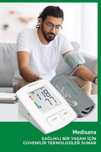 Medisana 48650 2 Kullanıcı 180 Ölçüm Hafızalı Konuşan Dijital Koldan Tam Otomatik Tansiyon Aleti
