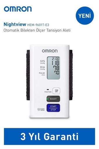 Omron Nightview 1 Kullanıcı 350 Ölçüm Hafızalı Dijital Bilekten Tam Otomatik Tansiyon Aleti