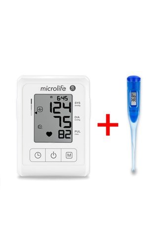 Microlife B1 Classic 1 Kullanıcı 30 Ölçüm Hafızalı Dijital Koldan Tam Otomatik Tansiyon Aleti + Ateş Ölçer Hediyeli