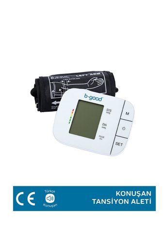 B-Good Bgood01 120 Ölçüm Hafızalı Konuşan Dijital Koldan Yarı Otomatik Tansiyon Aleti