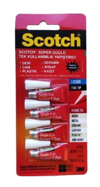 Scotch Kokusuz 5 gr 4'lü Jel Japon Yapıştırıcı