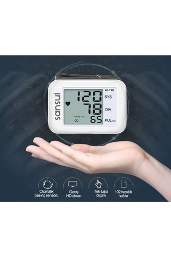 Sansui Oyc-Kf75B 192 Ölçüm Hafızalı Konuşan Dijital Bilekten Tam Otomatik Tansiyon Aleti