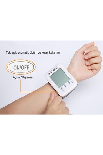 Sansui Oyc-Kf75B 192 Ölçüm Hafızalı Konuşan Dijital Bilekten Tam Otomatik Tansiyon Aleti