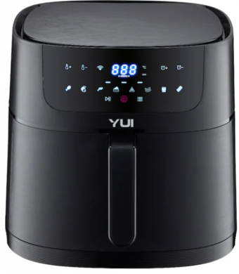 Yui M50 Maxifry XXL Airfryer 8 lt Tek Hazneli Izgara Yapan Led Ekranlı Yağsız Sıcak Hava Fritözü Siyah