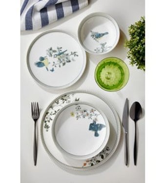 Ravello Home Toledo Petra 24 Parça 6 Kişilik Desenli Porselen Yuvarlak Yemek Takımı
