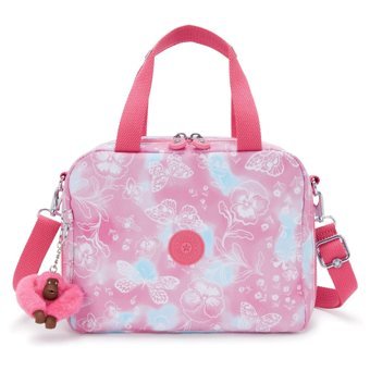 Kipling Düz Termoslu Organik Pembe Beslenme Çantası