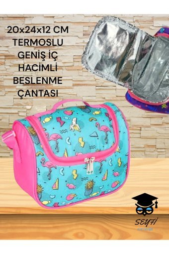 Seyfikirtasiye Termoslu Turkuaz Beslenme Çantası